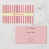 Roze strepen Visitekaartje (Voorkant / Achterkant)