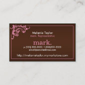 Roze strepen Visitekaartje (Achterkant)