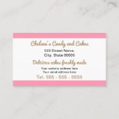 Roze strepen Visitekaartje (Achterkant)