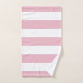 Roze strepen, witte strepen, gestreept patroon bad handdoek (Handdoek)