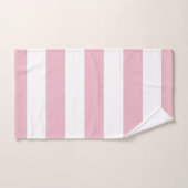 Roze strepen, witte strepen, gestreept patroon bad handdoek (Handdoek)