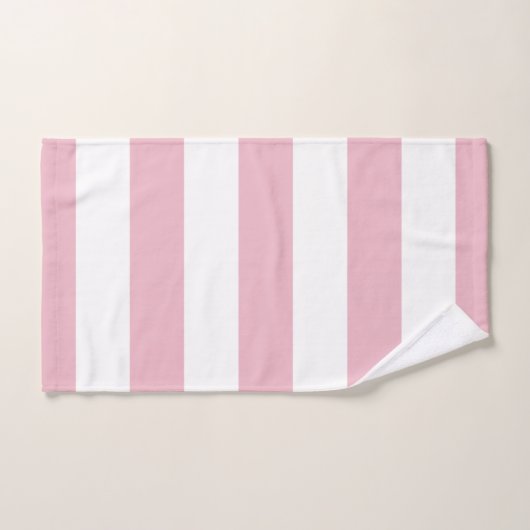 Roze strepen, witte strepen, gestreept patroon bad handdoek (Handdoek)
