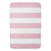 Roze strepen, witte strepen, gestreept patroon badmat (Voorkant Verticaal)