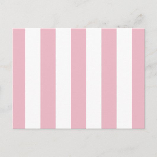 Roze strepen, witte strepen, gestreept patroon briefkaart (Voorkant)