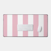 Roze strepen, witte strepen, gestreept patroon bureaumat (Keyboard & Muis)