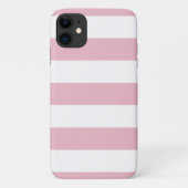 Roze strepen, witte strepen, gestreept patroon Case-Mate iPhone case (Achterkant)