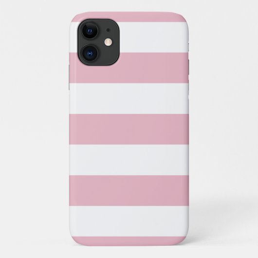 Roze strepen, witte strepen, gestreept patroon Case-Mate iPhone case (Achterkant)