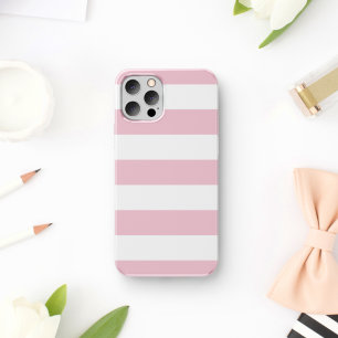 Roze strepen, witte strepen, gestreept patroon Case-Mate iPhone case