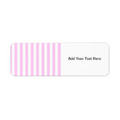 Roze strepen, witte strepen, gestreept patroon etiket (Voorkant)
