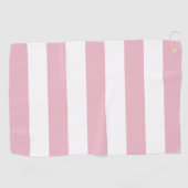 Roze strepen, witte strepen, gestreept patroon golfhanddoek (Horizontaal)