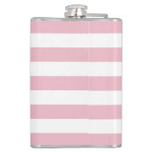 Roze strepen, witte strepen, gestreept patroon heupfles (Achterkant)