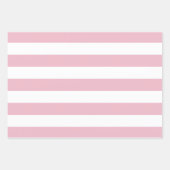 Roze strepen, witte strepen, gestreept patroon inpakpapier vel (Voorkant 2)