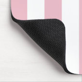 Roze strepen, witte strepen, gestreept patroon muismat (Hoek)