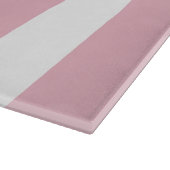 Roze strepen, witte strepen, gestreept patroon snijplank (Hoek)