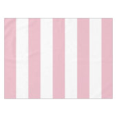 Roze strepen, witte strepen, gestreept patroon tafelkleed (Voorkant (Horizontaal))