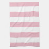 Roze strepen, witte strepen, gestreept patroon theedoek (Verticaal)