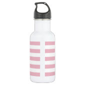 Roze strepen, witte strepen, gestreept patroon waterfles (Achterkant)
