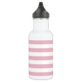 Roze strepen, witte strepen, gestreept patroon waterfles (Rechts)