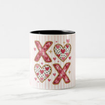 Roze strepen XOXO harten