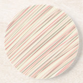 Roze strepen zandsteen onderzetter (Voorkant)