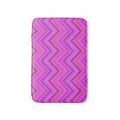 Roze strepen zigzagpatroon badmat (Voorkant Verticaal)