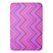 Roze strepen zigzagpatroon badmat (Voorkant Verticaal)