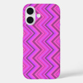Roze strepen zigzagpatroon Case-Mate iPhone case (Achterkant)