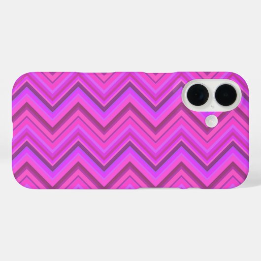 Roze strepen zigzagpatroon Case-Mate iPhone case (Achterkant (horizontaal))