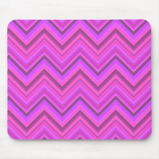 Roze strepen zigzagpatroon muismat (Voorkant)