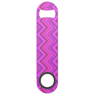 Roze strepen zigzagpatroon speed flessenopener
