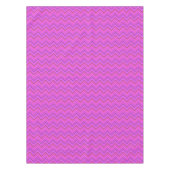 Roze strepen zigzagpatroon tafelkleed (Voorkant)