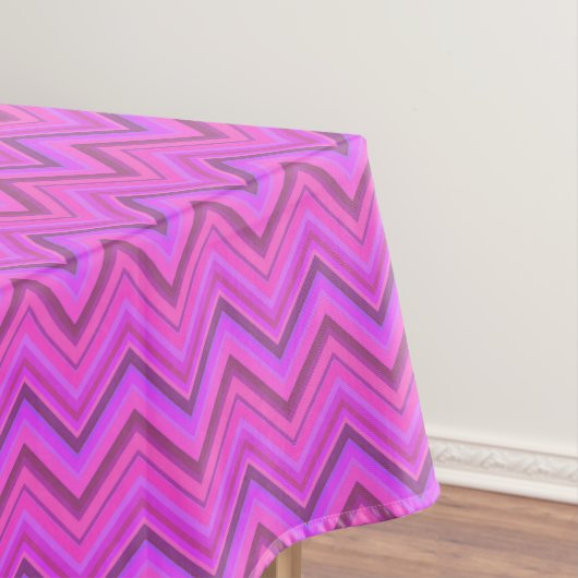 Roze strepen zigzagpatroon tafelkleed (Voorbeeld)