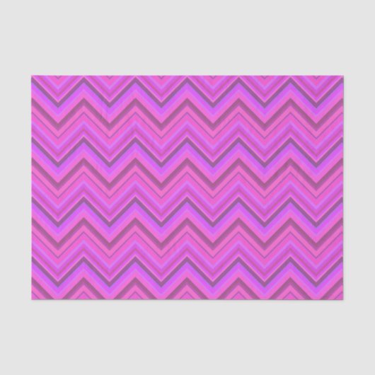 Roze strepen zigzagpatroon tissuepapier (Voorkant)