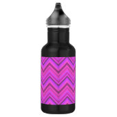 Roze strepen zigzagpatroon waterfles  (Rechts)