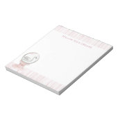Roze Strepen Zwaan Notitieblok (Linkerzijde)