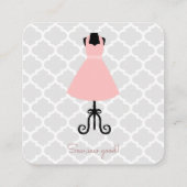 Roze  stress en veranderingen vierkante visitekaartje (Achterkant)