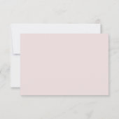 Roze Strik 1e Verjaardag Bedankkaart (Achterkant)