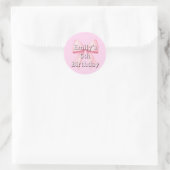 roze strik aanpasbare sticker (Tas)