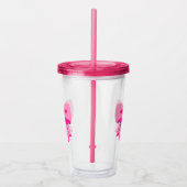 Roze Strik Acryl Drinkbeker (Rechts)