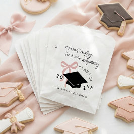 Roze Strik Afstudeerfeest Favorietje Bedankzakje