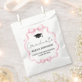 Roze Strik Afstudeerhoed Afgestudeerde Bedankzakje (Geknipt)