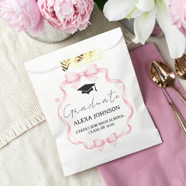 Roze Strik Afstudeerhoed Afgestudeerde Bedankzakje