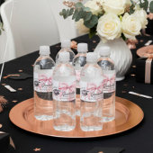 Roze Strik Afstudeerhoed Afgestudeerde Waterfles Etiket