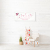 Roze Strik Afstudeerhoed Klas Van 2026 Banner (Insitu)