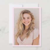 Roze Strik Afstuderen Bedankkaart (Achterkant)