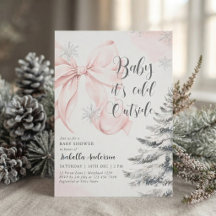 Roze Strik Baby Het Is Koud Buiten Baby Shower ker