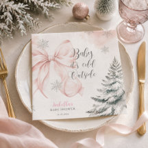 Roze Strik Baby Het Is Koud Buiten Baby Shower ker