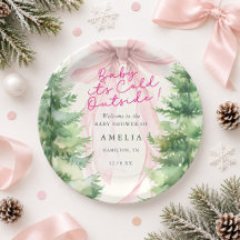 Roze Strik Baby Het Is Koud Buiten Baby Shower 