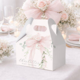 Roze Strik Baby in Bloom Baby Shower Bedankdoosjes