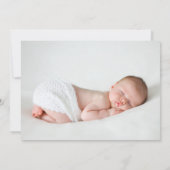 Roze Strik Baby Meisje 2 Foto Geboorteaankondiging Aankondiging (Achterkant)